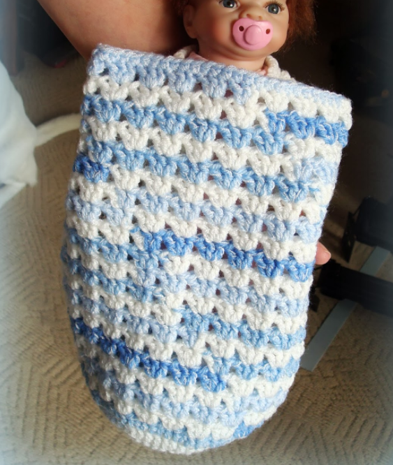 Blue Skies Baby Cocoon Pattern Blue Skies Baby Cocoon Pattern