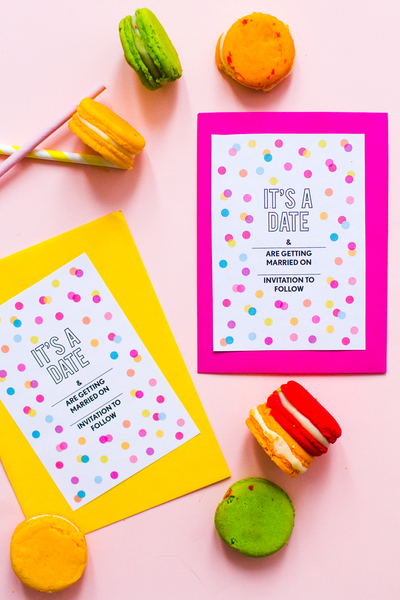 Confetti Save the Date Templates Confetti Save the Date Templates