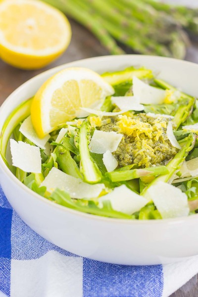 Shaved Asparagus Pesto Salad Shaved Asparagus Pesto Salad