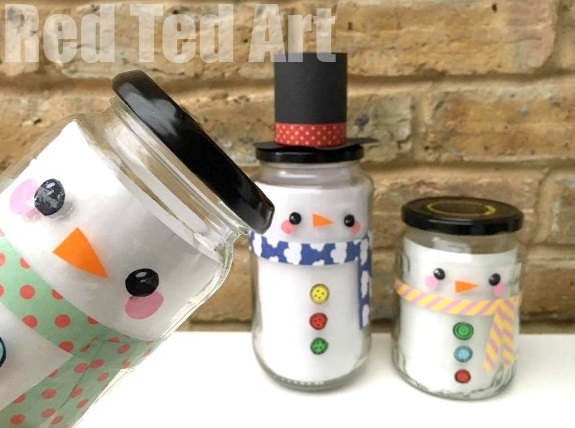 Snowman Mason Jar Christmas Craft Snowman Mason Jar Christmas Craft