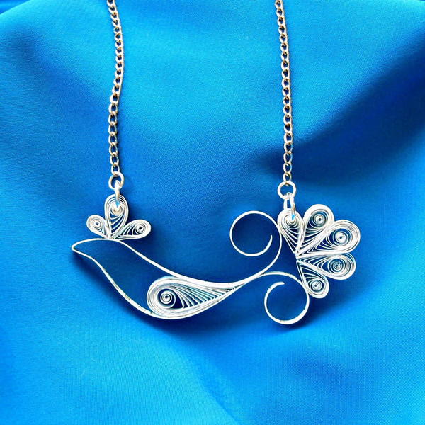 Quilled Bird DIY Necklace Quilled Bird DIY Necklace