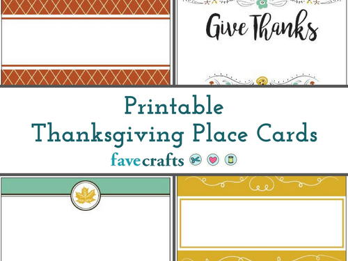 DIY Thanksgiving Place Cards