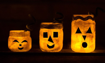 DIY Jack O' Lantern Halloween Lights