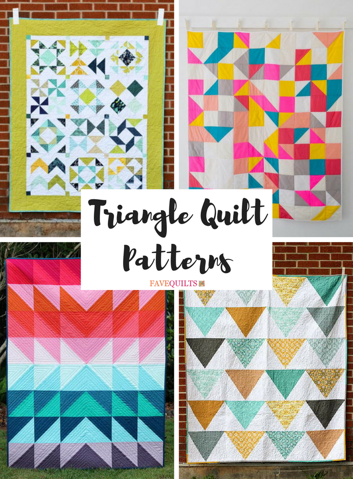Terrific Triangle Quilt Tutorials 40 Triangle Quilt Patterns