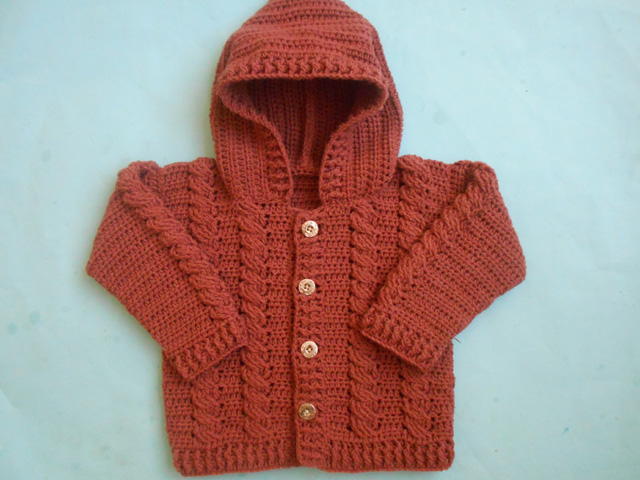 Baby Crochet Cabled Cardigan Sweater Baby Crochet Cabled Cardigan Sweater