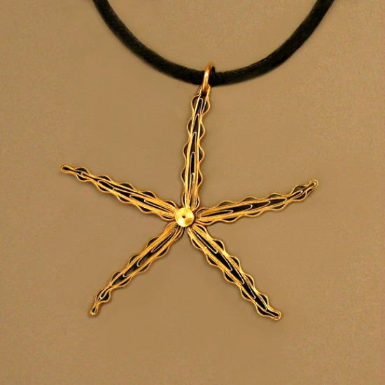 Metallic Paper Starfish Pendant Metallic Paper Starfish Pendant