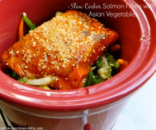Slow Cooker Salmon Fillets with Asian Style Vegetables Slow Cooker Salmon Fillets with Asian Style Vegetables