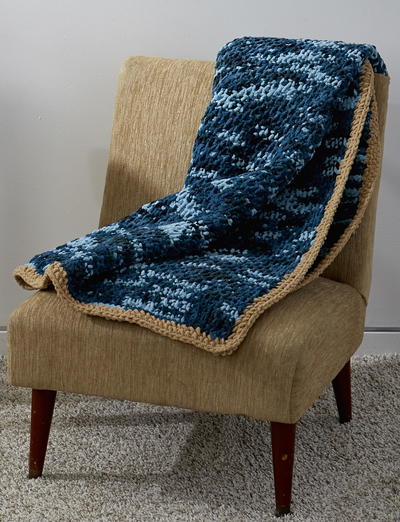 Tunisian Honeycomb Blanket
