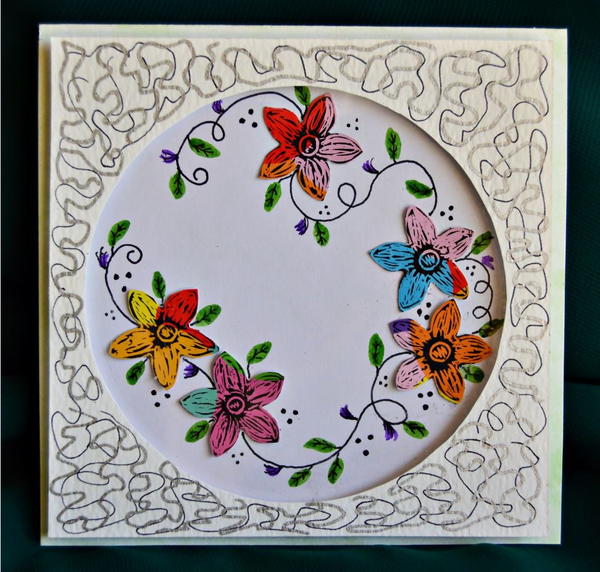 Mock Embroidery DIY Birthday Card Mock Embroidery DIY Birthday Card