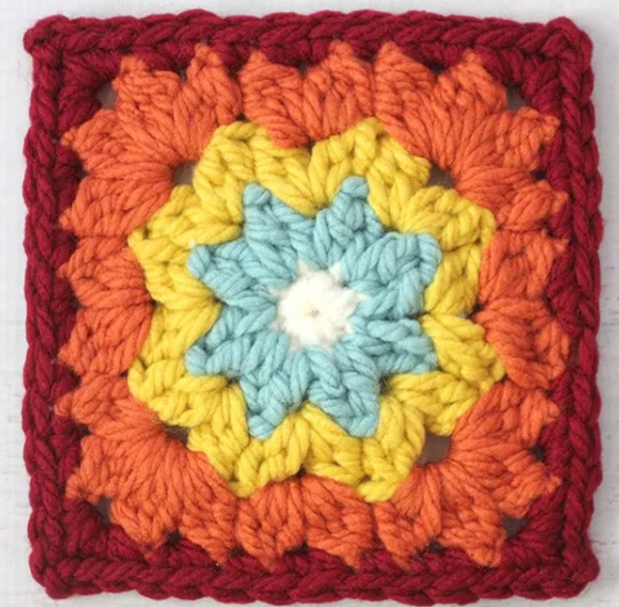 Autumn Rainbow Granny Square Pattern Autumn Rainbow Granny Square Pattern