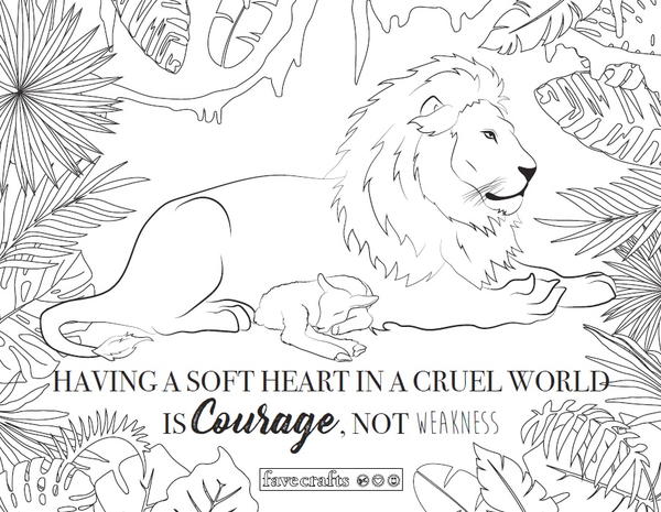 Lamb and Lion Coloring Page Lamb and Lion Coloring Page