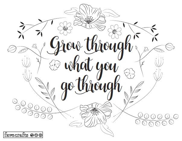 Grow Like Flowers Adult Coloring Page Favecrafts Com