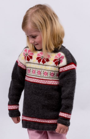 Girls Fair Isle Knit Sweater Pattern