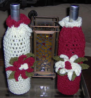 Holiday Crochet Wine Sleeve