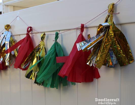 Holiday Tissue Paper Garland Holiday Tissue Paper Garland
