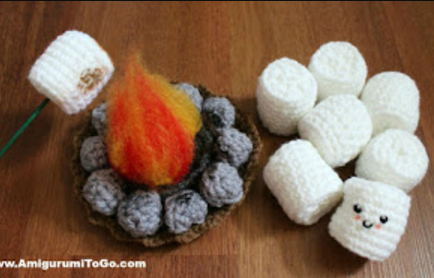 Roasting Marshmallow Crochet Pattern Roasting Marshmallow Crochet Pattern