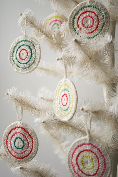 Candy Crochet Christmas Ornament
