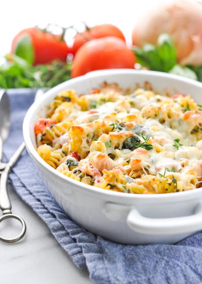 Dump-and-Bake Chicken Caesar Pasta Dump-and-Bake Chicken Caesar Pasta