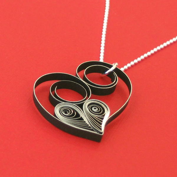 Quilled Heart Necklace Quilled Heart Necklace