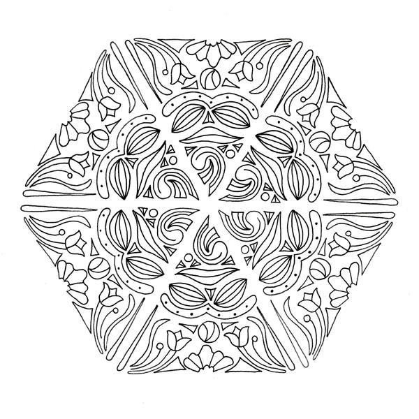 Mandala Magic Adult Coloring Page Mandala Magic Adult Coloring Page