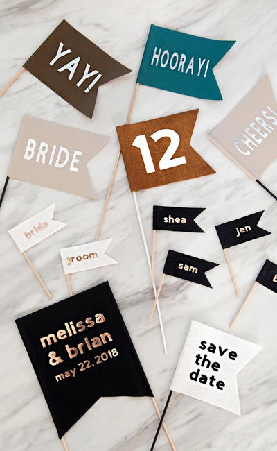 Fabric Wedding Flags