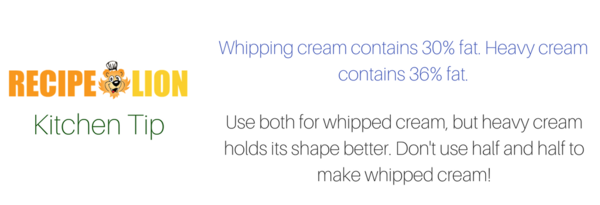Whipping cream tip