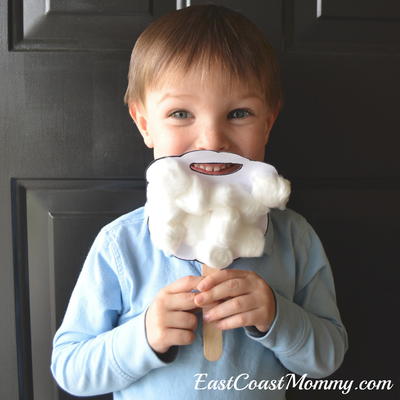 Santa Beard Template Craft