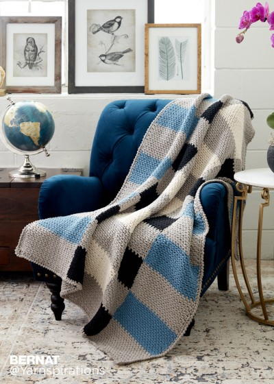 Warm Crochet Plaid Blanket Warm Crochet Plaid Blanket