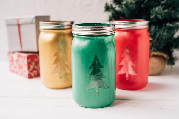 Christmas Tree Mason Jar Craft