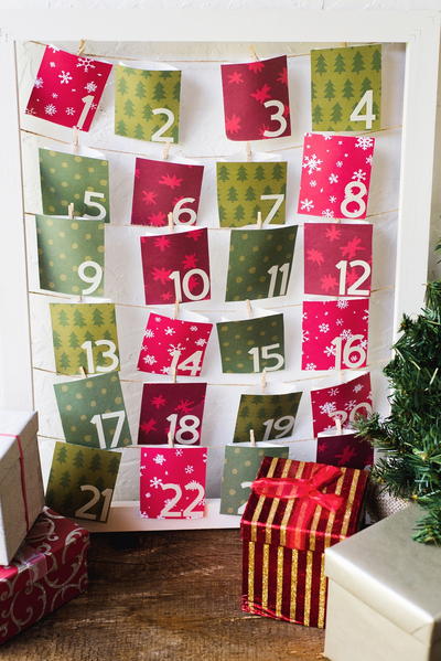Clothespin DIY Advent Calendar Tutorial Clothespin DIY Advent Calendar Tutorial