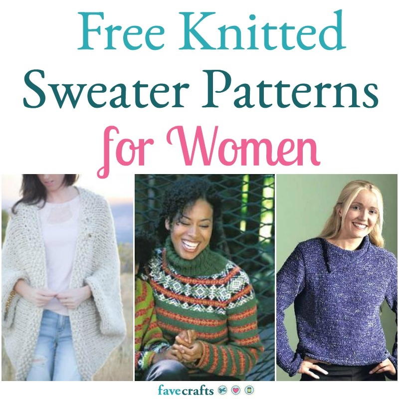 25 Free Knitting Patterns for Women's Sweaters ...