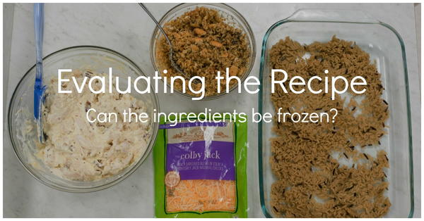 Evaluating the Recipe: Can the ingredients be frozen?