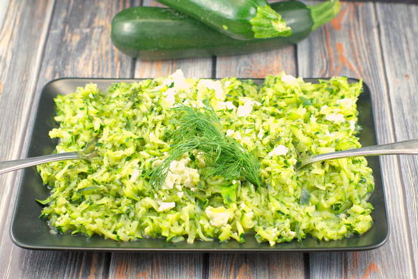 Shredded Zucchini Feta Saut Shredded Zucchini & Feta Sauté