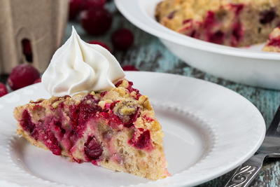 Crustless Cranberry Pie