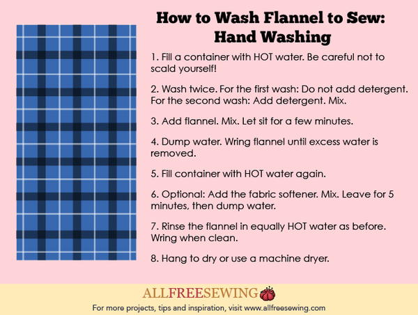 How to Wash Flannel to Sew: Hand Washing