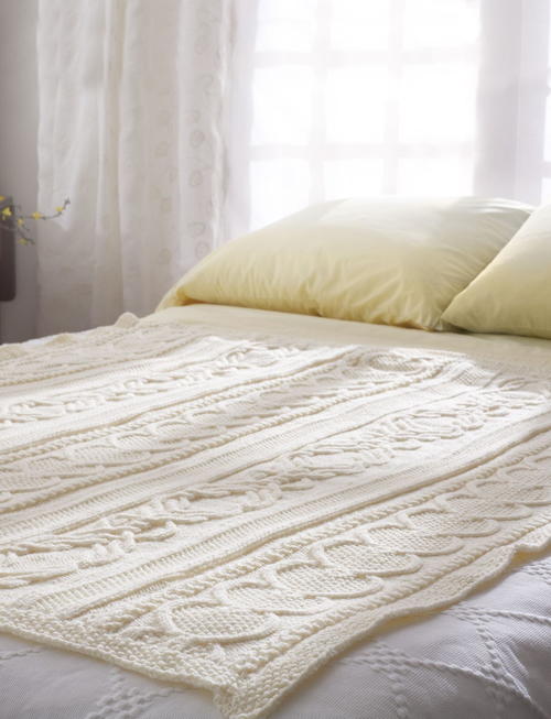 Traditional Cable Knit Afghan Traditional Cable Knit Afghan