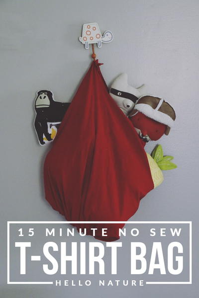 15 Minute No Sew T-Shirt Bag DIY