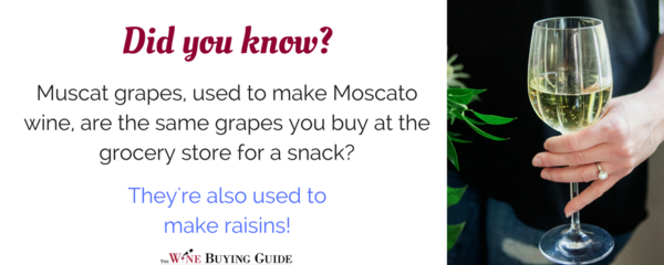 Did you know this about Moscato grapes?