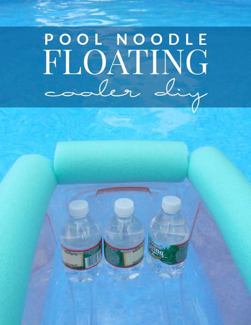 Simple Pool Noodle Floating Cooler DIY Simple Pool Noodle Floating Cooler DIY
