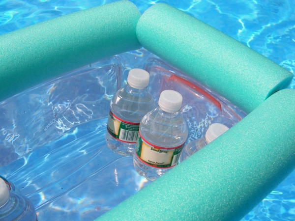 Simple Pool Noodle Floating Cooler DIY