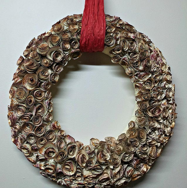 Spiral Rose Book Page Wreath Tutorial Spiral Rose Book Page Wreath Tutorial