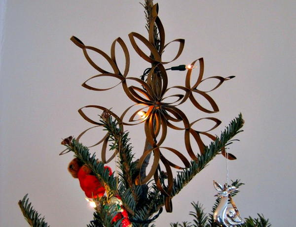 Upcycled Cardboard Tree Topper Upcycled Cardboard Tree Topper