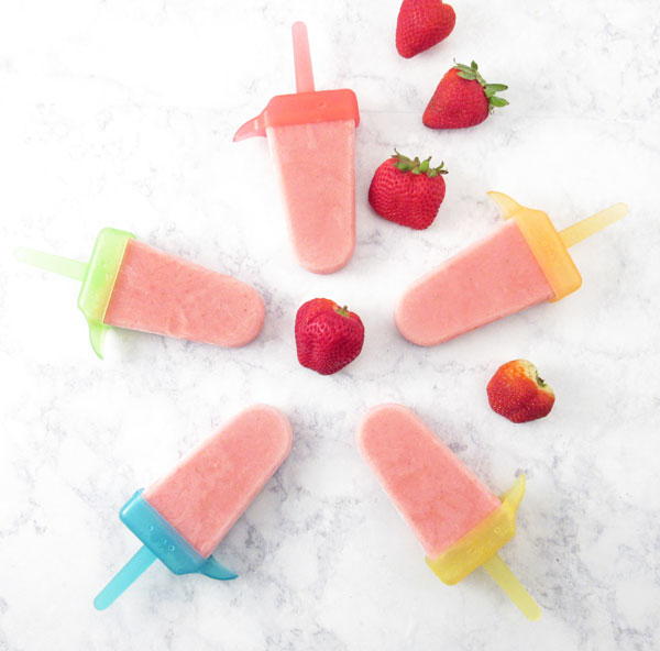 Strawberry Banana Smoothie Pops