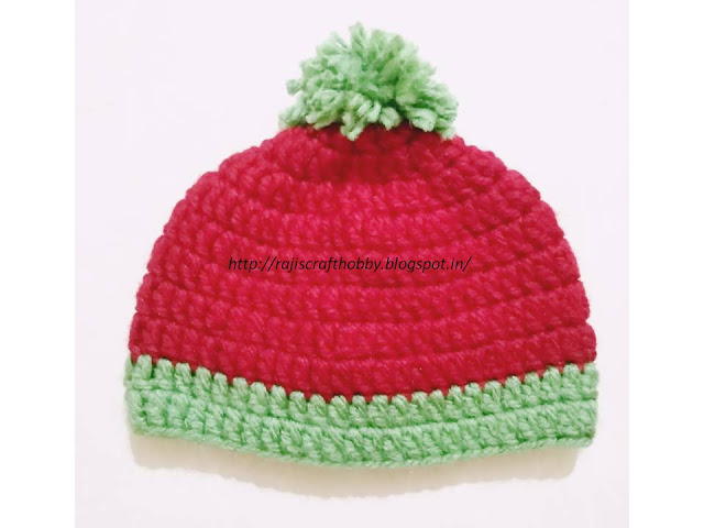 Watermelon Bulky Yarn Baby Hat Watermelon Bulky Yarn Baby Hat