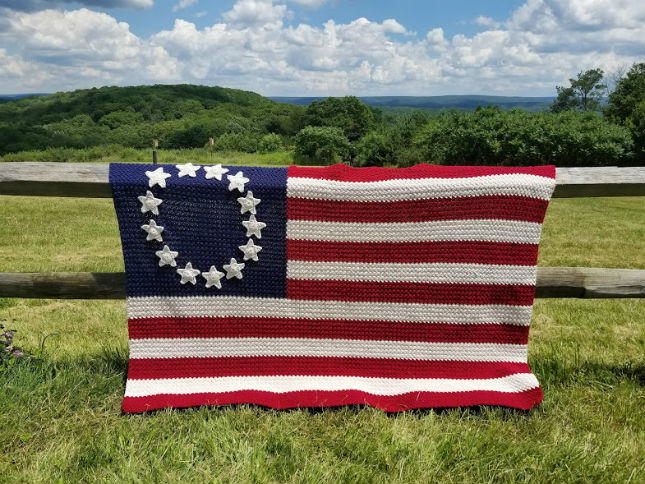 Old Glory American Flag Afghan Old Glory American Flag Afghan