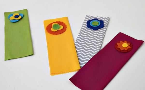 DIY Fabric Bookmarks with Felt Applique