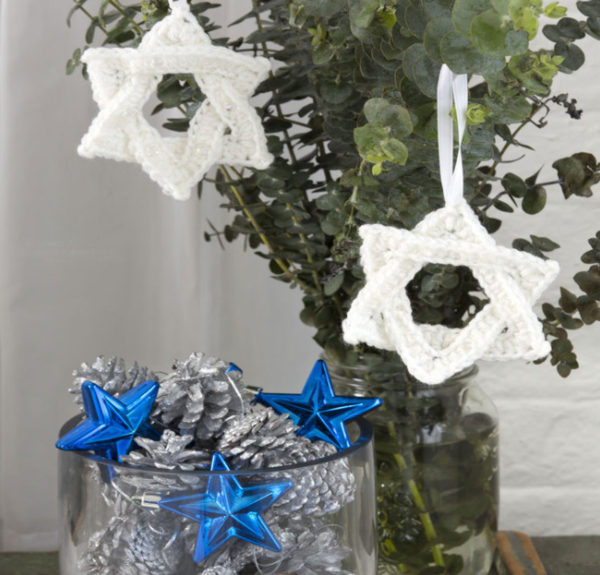 Star of David Crochet Ornament Star of David Crochet Ornament