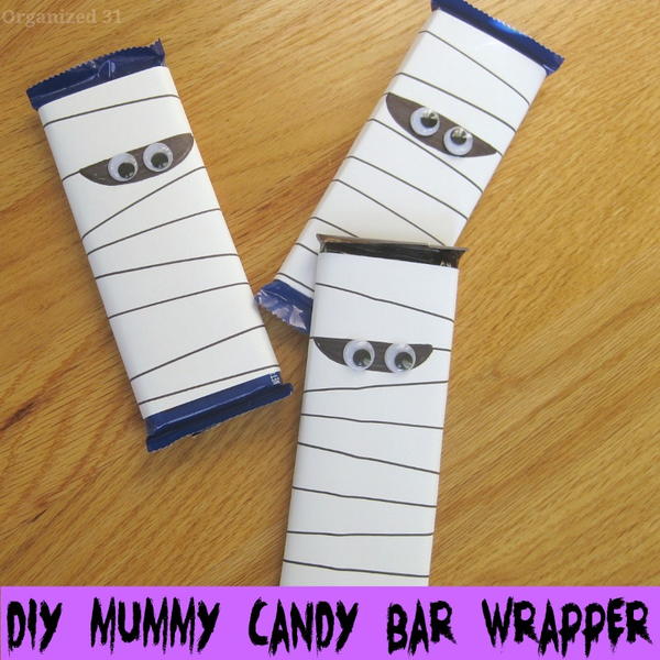DIY Mummy Candy Bar Wrapper DIY Mummy Candy Bar Wrapper