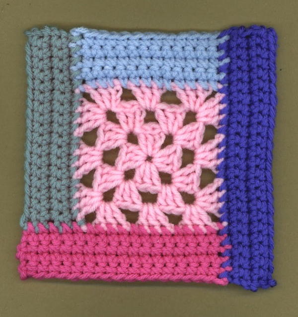 5 Color Log Cabin Granny 5 Color Log Cabin Granny