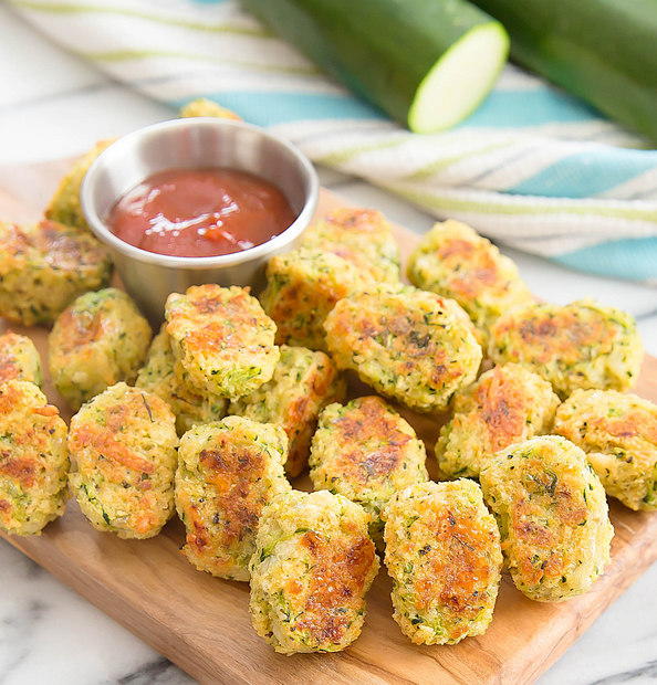Olive Garden Inspired Parmesan Zucchini Bites